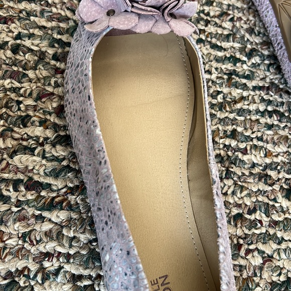 Kenneth Cole purple leather open toe ballerina flats size 8 - Picture 6 of 8